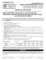 Emergi-Lite EMIU-125W Instruction Manual preview