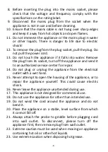 Предварительный просмотр 9 страницы emerio TG-111214.1 Instruction Manual