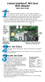 Emerson Network Power Liebert Intellislot 485 Quick Start Manual предпросмотр