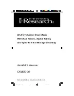 Emerson Research CKW2000 Owner'S Manual preview