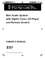 Emerson Research ES1 Owner'S Manual preview