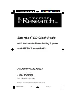 Emerson Research SmartSet CKD5808 Owner'S Manual preview