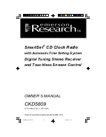 Emerson Research SmartSet CKD5809 Owner'S Manual preview
