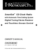 Preview for 1 page of Emerson Research SMARTSET CKD5809C Owner'S Manual