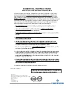 Preview for 2 page of Emerson Research X-STREAM Series Instruction Manual Addendum