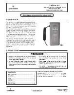 Предварительный просмотр 1 страницы Emerson 16E09-101 Installation And Operation Instructions Manual