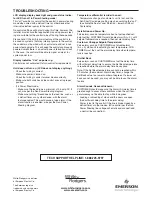 Предварительный просмотр 8 страницы Emerson 16E09-101 Installation And Operation Instructions Manual