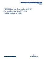 Preview for 1 page of Emerson 3CPU16 Field Installation Manual