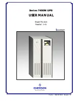 Emerson 7400M Series User Manual preview