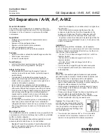 Preview for 1 page of Emerson A-W Instruction Sheet