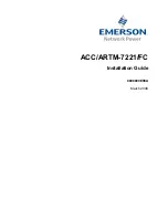 Preview for 1 page of Emerson ACC/ARTM-7221/FC Installation Manual