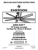 Emerson AIRA ECO CF985BS00 Owner'S Manual preview