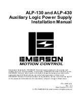 Preview for 1 page of Emerson ALP-130 Installation Manual