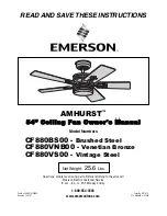 Preview for 1 page of Emerson AMHURST CF880BS00 Owner'S Manual