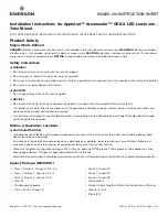 Preview for 1 page of Emerson Appleton Areamaster GEN 2 LED Series Instruction Sheet