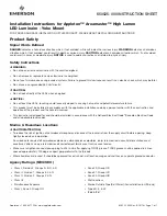 Preview for 1 page of Emerson Appleton Areamaster Instruction Sheet