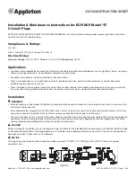 Emerson Appleton U-Line ECP-1523 Instruction Sheet preview