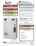 Preview for 1 page of Emerson ASCO 185 Series Operator'S Manual