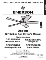 Предварительный просмотр 1 страницы Emerson ASTOR Owner'S Manual