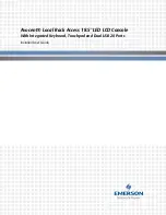 Предварительный просмотр 1 страницы Emerson Avocent 18.5" Local Rack Access LCD Console Installer/User Manual