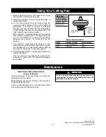 Preview for 9 page of Emerson AVONDALE CF810AP Owner'S Manual