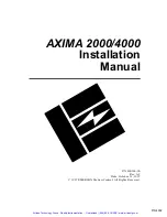 Preview for 2 page of Emerson AXIMA 2000 Installation Manual