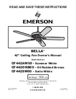 Предварительный просмотр 1 страницы Emerson Bella CF442ORB00 Owner'S Manual