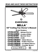 Emerson BELLA CF452GES Owner'S Manual preview