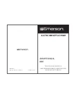 Emerson BO60 Owner'S Manual предпросмотр