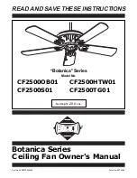 Emerson Botanica CF2500HTW01 Owner'S Manual предпросмотр