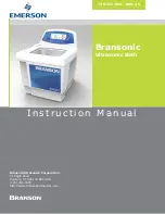 Preview for 1 page of Emerson Branson CPX1800 Instruction Manual