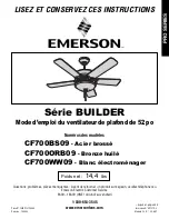 Предварительный просмотр 49 страницы Emerson Builder CF700BS09 Owner'S Manual