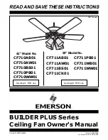 Emerson BUILDER PLUS CF710AB01 Owner'S Manual предпросмотр