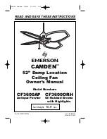 Preview for 1 page of Emerson CAMDEN CF3600AP Owner'S Manual