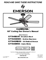 Emerson Carrera CF784BS00 Owner'S Manual preview