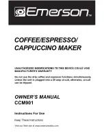Предварительный просмотр 1 страницы Emerson CCM901 Owner'S Manual