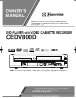 Preview for 1 page of Emerson CEDV800D Owner'S Manual
