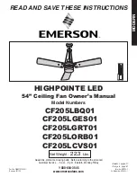 Emerson CF205LBQ01 Owner'S Manual предпросмотр