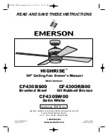 Emerson CF430BS00 Owner'S Manual preview