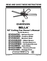 Предварительный просмотр 1 страницы Emerson CF452AP00 Owner'S Manual