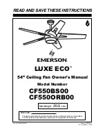 Предварительный просмотр 1 страницы Emerson CF550BS00 Owner'S Manual