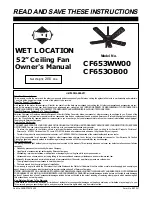 Предварительный просмотр 1 страницы Emerson CF653WW00 Owner'S Manual