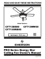 Предварительный просмотр 1 страницы Emerson CF713BS00 Owner'S Manual