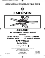 Предварительный просмотр 1 страницы Emerson CF717BS01 Owner'S Manual