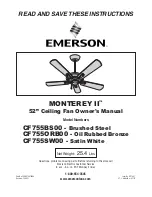 Предварительный просмотр 1 страницы Emerson CF755BS00 Owner'S Manual