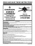 Preview for 1 page of Emerson CF936GBZ00 Owner'S Manual