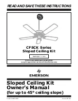 Emerson CFSCK Series Instructions Manual preview