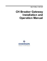 Preview for 1 page of Emerson CH Breaker Gateway Installation And Operation Manual