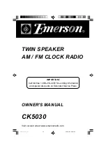 Preview for 1 page of Emerson CK5030 Owner'S Manual