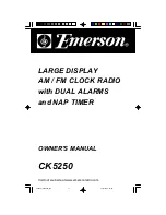 Preview for 1 page of Emerson CK5250 Owner'S Manual